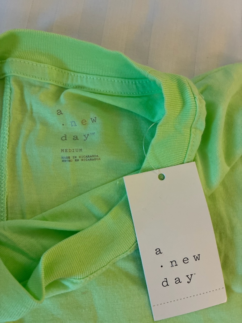 a new day Lime Green Cap-Sleeve Crewneck Tank - Picture 2 of 6